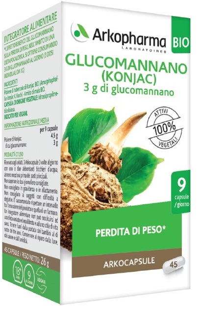 ARKO CAPSULE GLUCOMANNANO BIO 45 CAPSULE - Farmacia Del Monaco