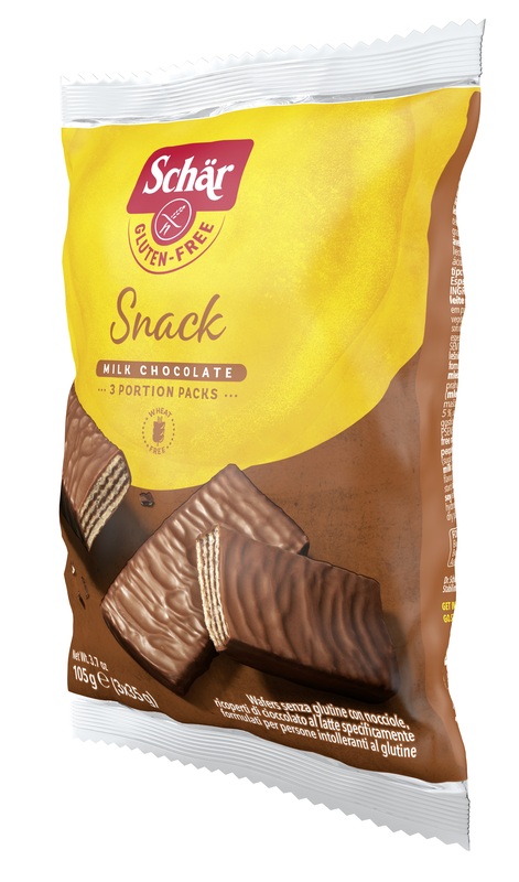 SCHAR SNACK CON CIOCCOLATO AL LATTE E NOCCIOLE 3 WAFER X 35 G - Farmacia Del Monaco