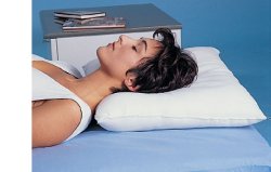 CUSCINO CERVICALE CERVISAN ANTIALLERGICO CON IMBOTTITURA SILICONATA. SIA LA FODERA TRASPIRANTE CHE LA SAGOMA SONO ANTIALLERGICHE, ANTIBATTERICHE E ANTIMICOTICHE - Farmacia Del Monaco