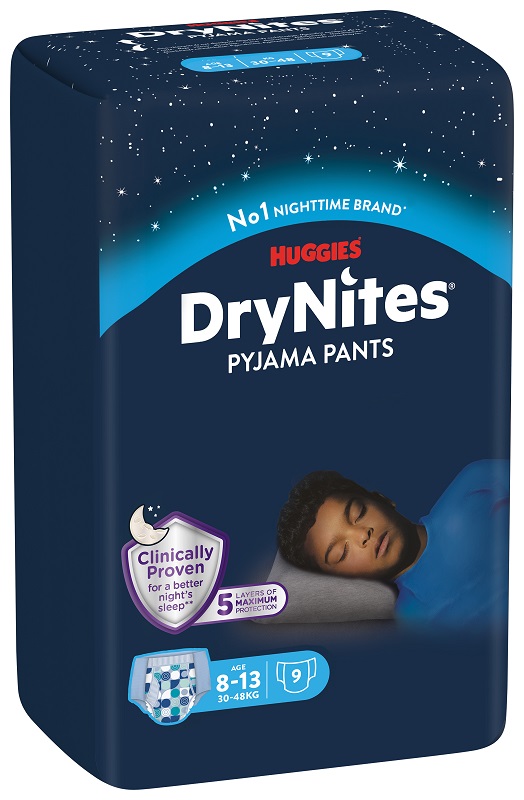 PANNOLINO HUGGIES DRYNITES 8/13 ANNI BOY L 30/48KG 9 PEZZI - Farmacia Del Monaco