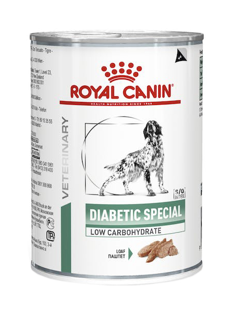 VETERINARY HEALTH NUTRITION WET DOG DIABETIC SPECIAL LOW CARBOHYDRATE 410 G - Farmacia Del Monaco