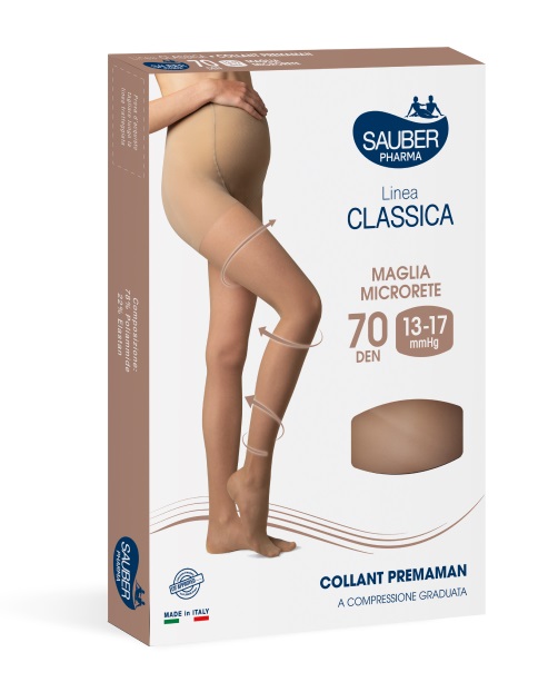 SAUBER COLLANT 70 DENARI PREMAMAN MAGLIA MICRORETE NEUTRO BEIGE 2 LINEA CLASSICA - Farmacia Del Monaco