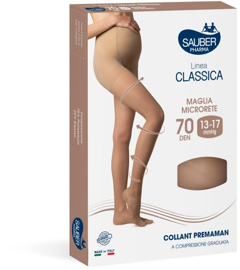 SAUBER COLLANT 70 DENARI PREMAMAN MAGLIA MICRORETE NEUTRO BEIGE 3 LINEA CLASSICA - Farmacia Del Monaco