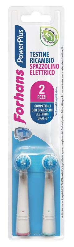 FORHANS POWER PLUS TESTINA 2 PEZZI RICAMBIO - Farmacia Del Monaco