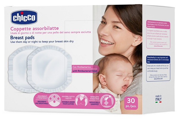 CHICCO COPPETTA ASSORBILATTE ANTIBATTERICA 30 PEZZI - Farmacia Del Monaco