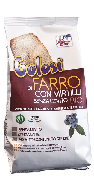 FSC I GOLOSI BISCOTTI DI FARRO E MIRTILLI BIO SENZA LIEVITO VEGAN SENZA LATTE 250 G - Farmacia Del Monaco