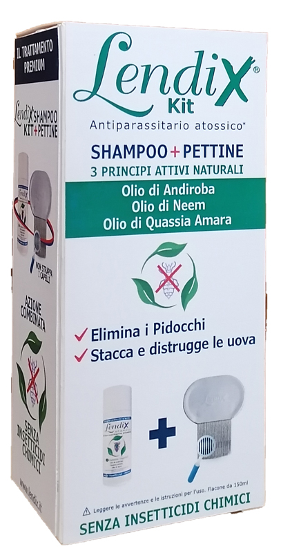 LENDIX KIT SHAMPOO 150ML + PETTINE PREMIUM ANTIPIDOCCHI - Farmacia Del Monaco