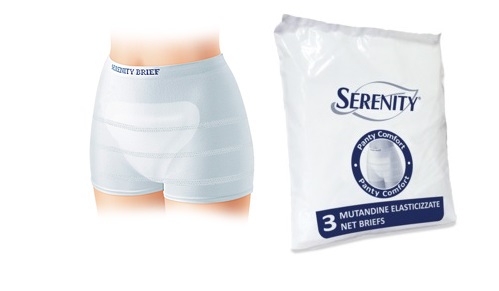 MUTANDINA A RETE PER INCONTINENZA SERENITY PANTY COMFORT M 3 PEZZI - Farmacia Del Monaco