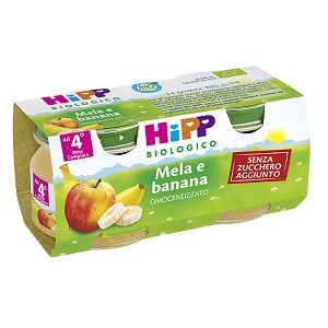 HIPP BIO FRUTTA GRATTUGGIATA MELA BANANA 4X100 G - Farmacia Del Monaco