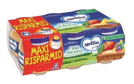 MELLIN OMOGENEIZZATO MELA BANANA 100 G 6 PEZZI - Farmacia Del Monaco