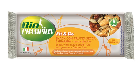 BIOCHAMPION FIT&GO BARRETTA ENERGETICA FRUTTA SECCA/GUARANA' 30 G - Farmacia Del Monaco