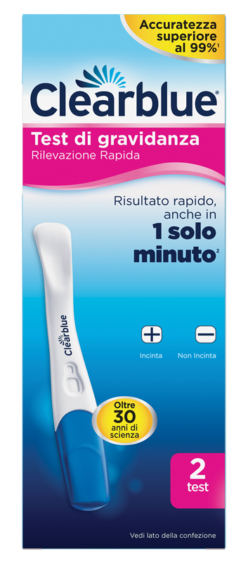 TEST DI GRAVIDANZA CLEARBLUE RILEVAZIONE RAPIDA 2 PEZZI - Farmacia Del Monaco