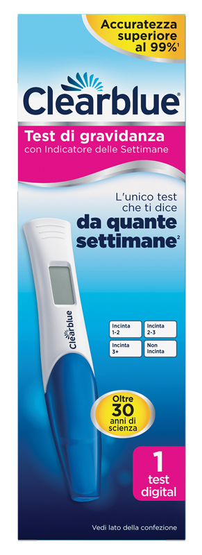 TEST DI GRAVIDANZA CLEARBLUE CON INDICATORE DELLE SETTIMANE 1 PEZZO - Farmacia Del Monaco