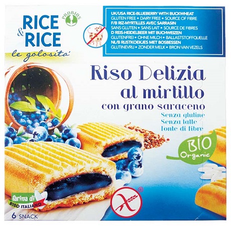 RICE&RICE RISO DELIZIA MIRTILLO E GRANO SARACENO 6 X 33 G - Farmacia Del Monaco
