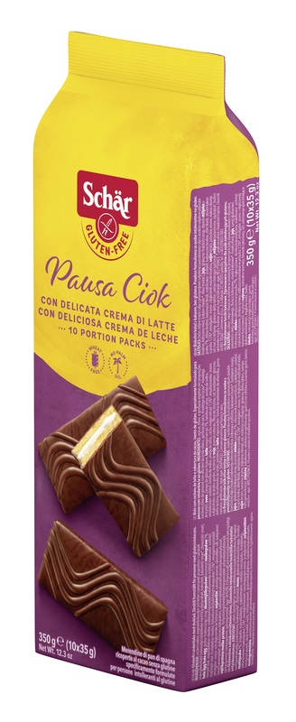 SCHAR PAUSA CIOK MERENDINE DI PAN DI SPAGNA CON CREMA DI LATTE 10 PEZZI DA 35 G - Farmacia Del Monaco