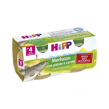 HIPP OMOGENEIZZATO MERLUZZO CAROTE PATATE 2X80 G - Farmacia Del Monaco
