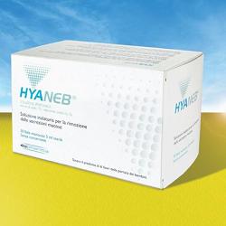 SOLUZIONE IPERTONICA DA NEBULIZZARE HYANEB SODIO CLORURO 7%  ACIDO IALURONICO 0,1% 30 FIALE 5 ML - Farmacia Del Monaco