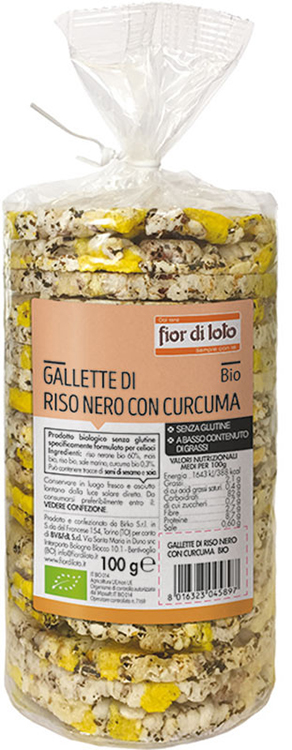 FIOR DI LOTO GALLETTE DI RISO NERO CON CURCUMA - Farmacia Del Monaco