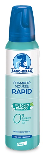 SANO E BELLO SHAMPOO MOUSSE RAPID NF MUSCHIO BIANCO 300 ML - Farmacia Del Monaco