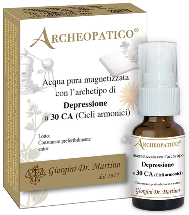 ARCHEOPATICO ACQUA PURA MAGNETIZZATA CON ARCHETIPO DEPRESSIONE A 30 CICLI ARMONICI 10 ML - Farmacia Del Monaco