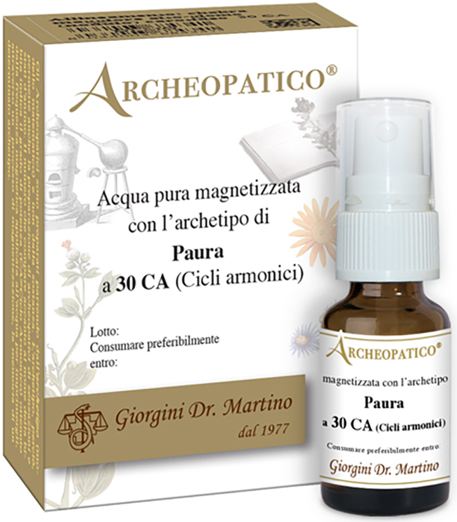 ARCHEOPATICO ACQUA PURA MAGNETIZZATA CON ARCHETIPO PAURA A 30 CICLI ARMONICI 10 ML - Farmacia Del Monaco