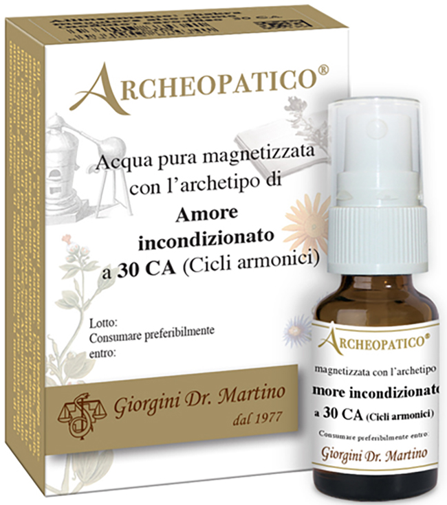 ARCHEOPATICO ACQUA PURA MAGNETIZZATA CON ARCHETIPO AMORE INCONDIZIONATO A 30 CICLI ARMONICI 10 ML - Farmacia Del Monaco