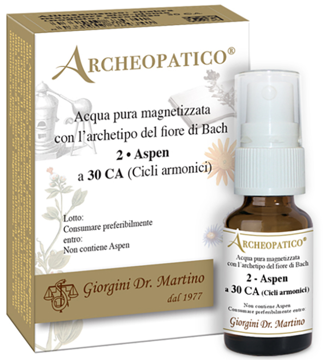 ARCHEOPATICO ACQUA PURA MAGNETIZZATA CON ARCHETIPO DEL FIORE DI BACH 2 ASPEN A 30 CICLI ARMONICI 10 ML - Farmacia Del Monaco