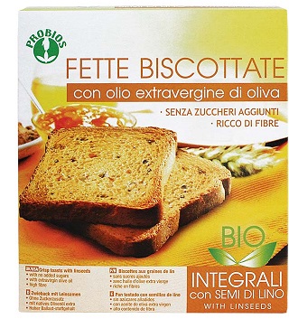 FETTE BISCOTTATE INTEGRALI AI SEMI DI LINO SENZA ZUCCHERO 270 G - Farmacia Del Monaco