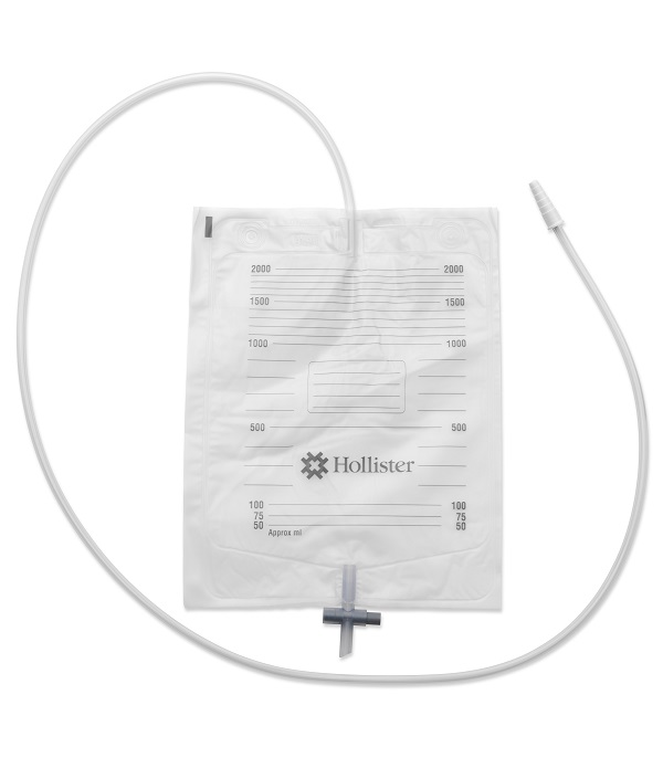 SACCA URINA DA LETTO HOLLISTER VOLUME 2 LITRI CON SISTEMA ANTIREFLUSSO E RUBINETTO DI SCARICO TUBO IN PVC 90CM 30 PEZZI - Farmacia Del Monaco