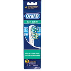 ORALB DUAL CLEAN EB417 TESTINE SPAZZOLINO ELETTRICO 3 PEZZI - Farmacia Del Monaco