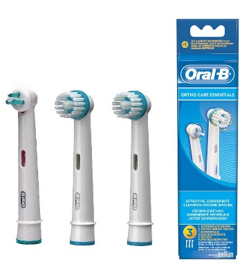 ORALB ORTHO CARE ESSENTIALS TESTINE SPAZZOLINO ELETTRICO APPARECCHIO ORTODONTICO 3 PEZZI - Farmacia Del Monaco