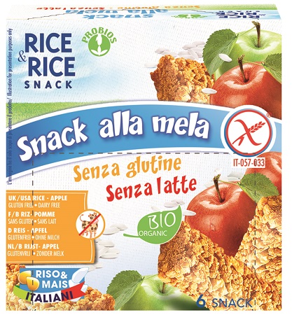 RICE&RICE SNACK DI RISO ALLA MELA 6 X 21 G - Farmacia Del Monaco