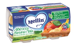 MELLIN OMOGENEIZZATO ALBICOCCA BANANA MELA 100 G 2 PEZZI - Farmacia Del Monaco