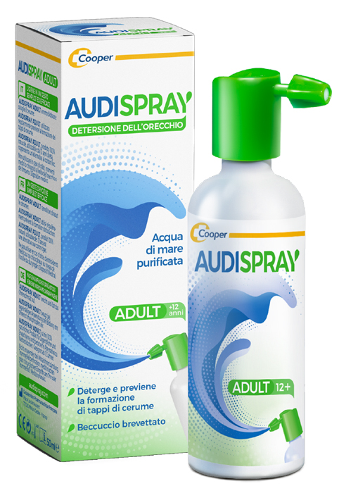 AUDISPRAY ADULT SOLUZIONE DI ACQUA DI MARE IPERTONICA SPRAY SENZA GAS DETERSIONE ORECCHIO 50 ML - Farmacia Del Monaco