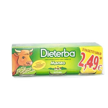 DIETERBA OMOGENEIZZATO MANZO 3 PEZZI 80 G - Farmacia Del Monaco
