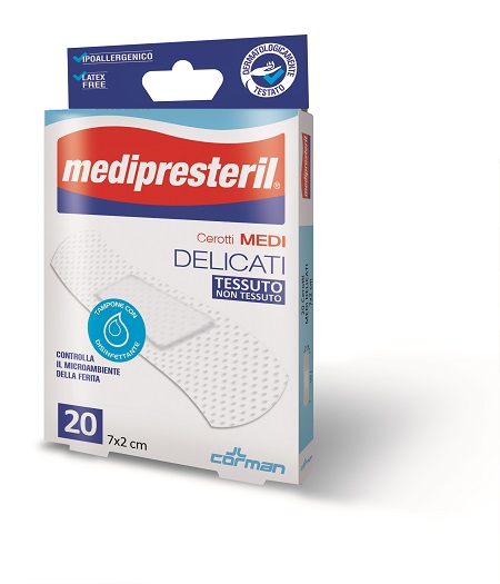 CEROTTO MEDIO MEDIPRESTERIL DELICATO TNT 7X2CM 20 PEZZI - Farmacia Del Monaco