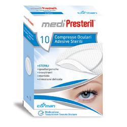 GARZA COMPRESSA OCULARE MEDIPRESTERIL ADESIVA TNT 6,5X9,5CM 10 PEZZI - Farmacia Del Monaco