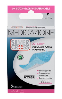 SILVER CROSS ACTISTRIP MEDICAZIONE ADESIVA 7,5X5 CM 5 PEZZI - Farmacia Del Monaco
