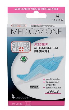 SILVER CROSS ACTISTRIP MEDICAZIONE ADESIVA 7,5X10 CM 4 PEZZI - Farmacia Del Monaco