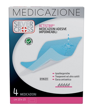 SILVER CROSS ACTISTRIP MEDICAZIONE ADESIVA 10X15 CM 4 PEZZI - Farmacia Del Monaco