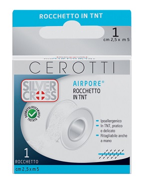 CEROTTO IN ROCCHETTO SILVER CROSS AIRPORE 2,5X500 CM 1 PEZZO - Farmacia Del Monaco