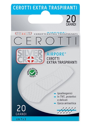 CEROTTO SILVER CROSS AIRPORE GRANDE 20 PEZZI - Farmacia Del Monaco