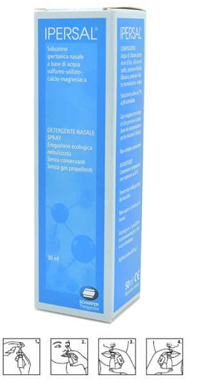 SOLUZIONE IPERTONICA IPERSAL SPRAY NASALE 50 ML - Farmacia Del Monaco