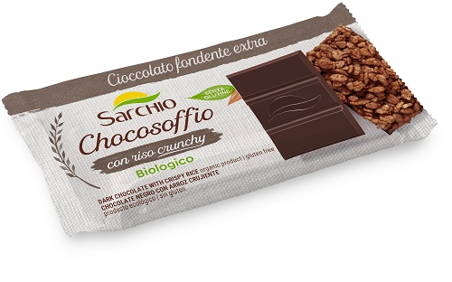 CHOCOSOFFIO BARRETTA CIOCCOLATO FONDENTE EXTRA E RISO CROCCANTE 25 G - Farmacia Del Monaco