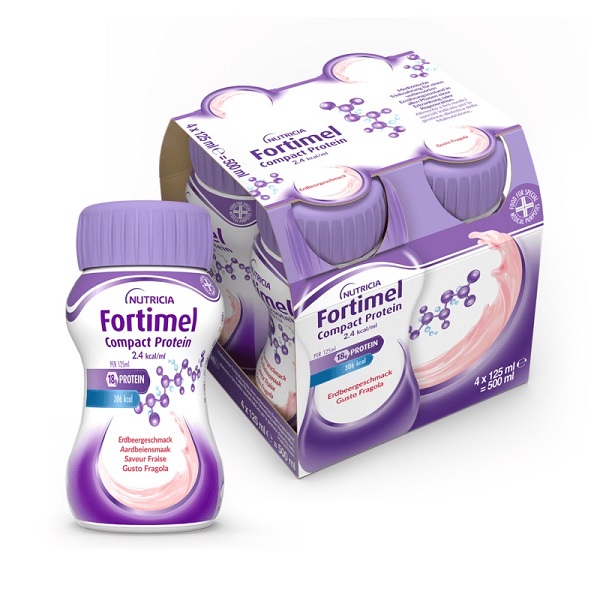 FORTIMEL COMPACT PROTEIN FRAGOLA 4 BOTTIGLIE 125 ML - Farmacia Del Monaco