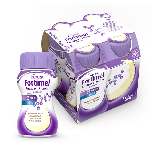 FORTIMEL COMPACT PROTEIN BANANA 4 BOTTIGLIE 125 ML - Farmacia Del Monaco
