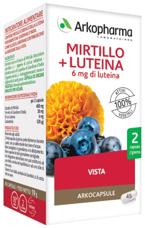 ARKO CAPSULE MIRTILLO+LUTEINA 45 CAPSULE - Farmacia Del Monaco