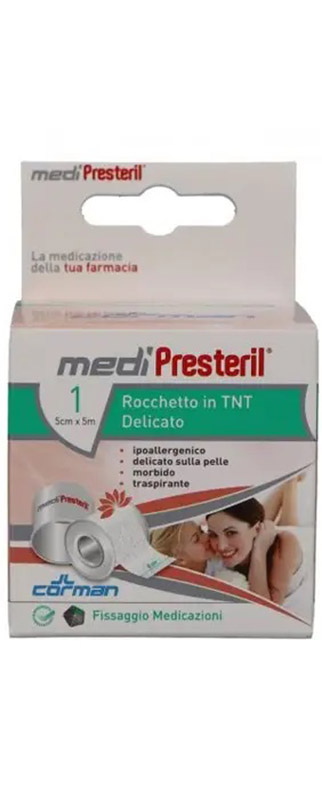 CEROTTO IN ROCCHETTO IN TNT MEDIPRESTERIL DELICATO M5X5CM - Farmacia Del Monaco