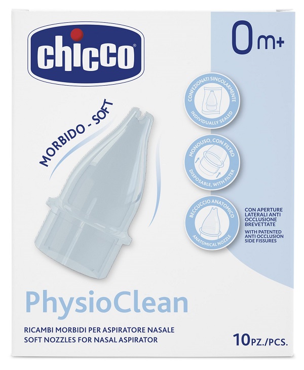 RICAMBI MORBIDI PER ASPIRATORE NASALE CHICCO PHYSIOCLEAN - Farmacia Del Monaco