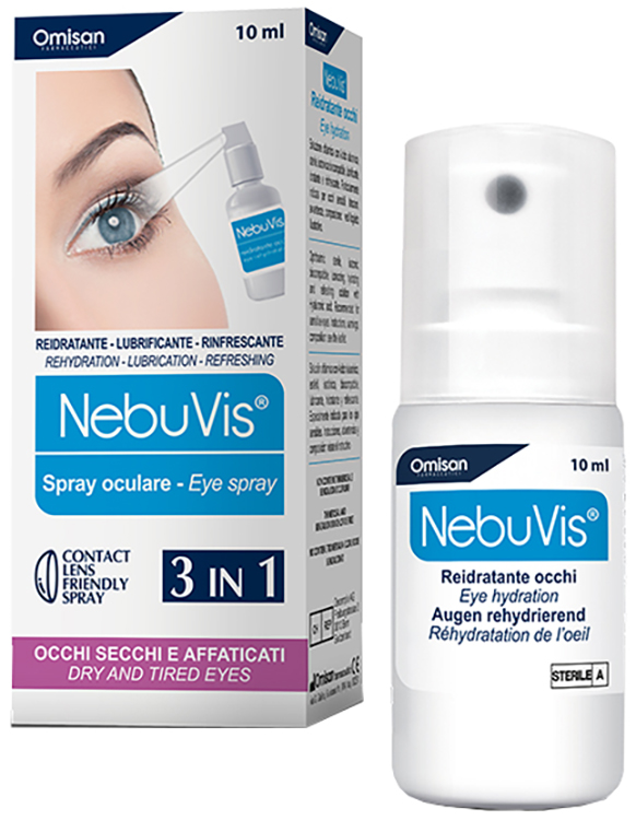 NEBUVIS REIDRATANTE OCCHI SPRAY 10 ML 1 PEZZO - Farmacia Del Monaco